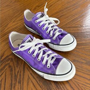 EUC purple low-top chucks